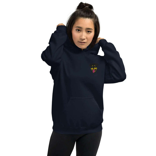 Sweat à capuche unisexe premium avec broderie chien Rottweiler
