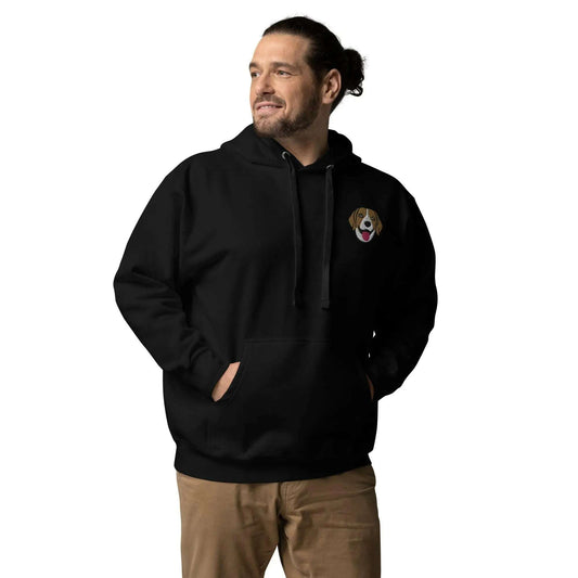 Beagle Dog Embroidery Premium Unisex Hoodie