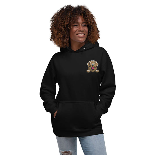 Golden Retriever Dog Embroidery Premium Unisex Hoodie