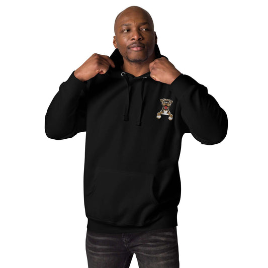 Boxer Dog Embroidery Premium Unisex Hoodie