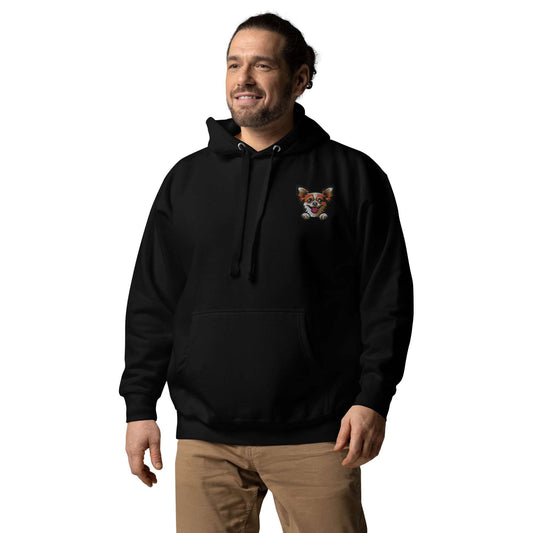Long Hair Chihuahua Dog Embroidery Premium Unisex Hoodie