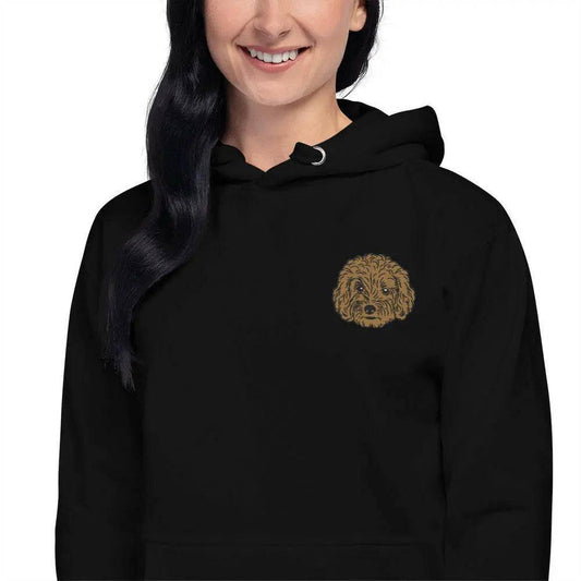 Poodle Dog Embroidery Premium Unisex Hoodie