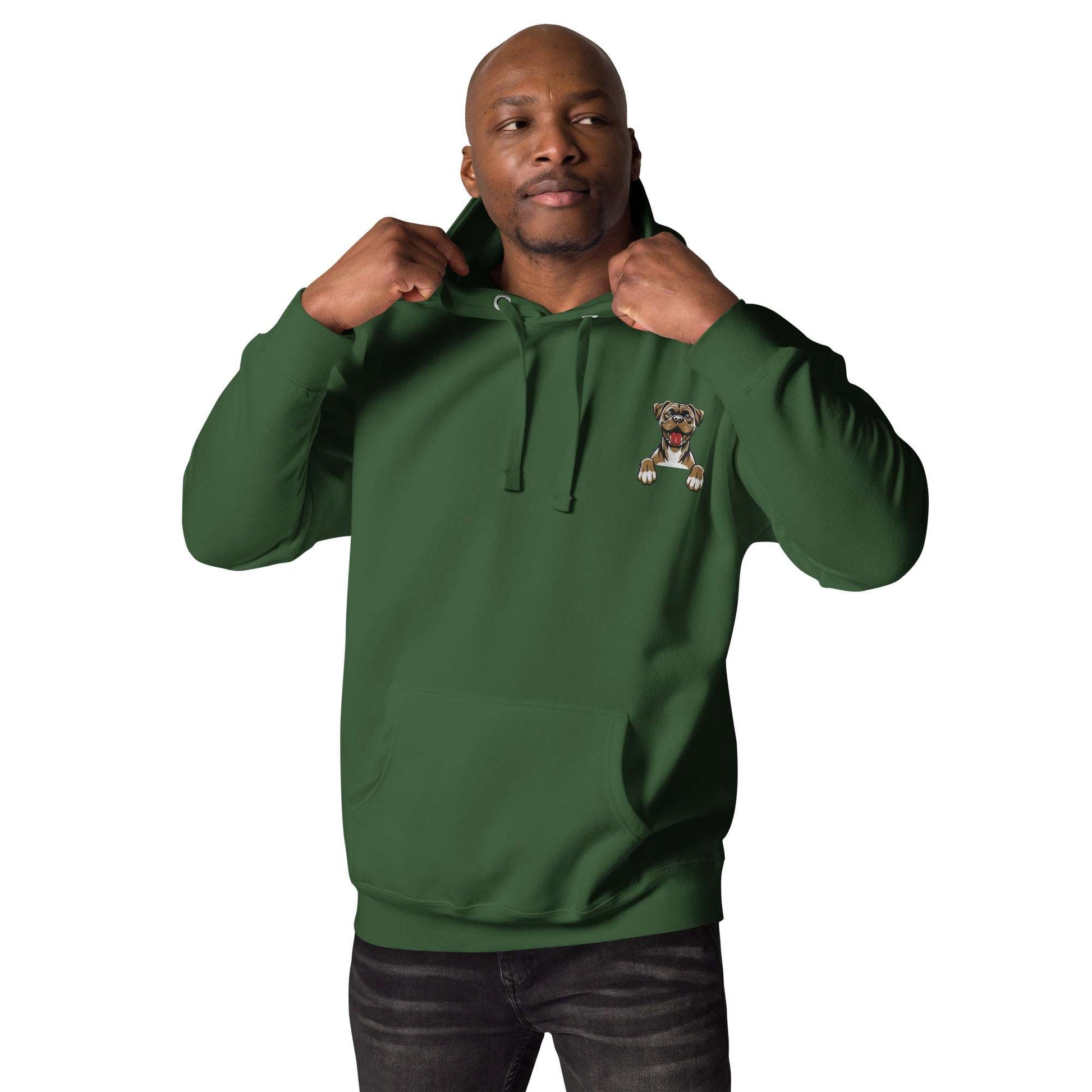Boxer Puppies Hoodie - Premium Unisex Streetwear Green