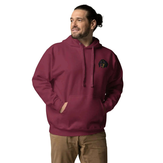 Dachshund Dog Embroidery Premium Unisex Hoodie