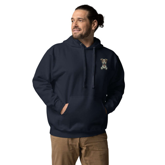 Jack Russell Terrier Dog Embroidery Premium Unisex Hoodie