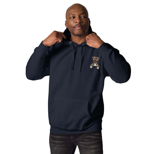 Boxer Dog Embroidery Premium Unisex Hoodie
