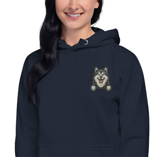 Husky Dog Embroidery Premium Unisex Hoodie
