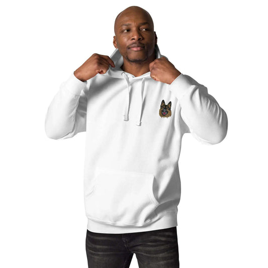 German Shepherd Dog Embroidery Premium Unisex Hoodie