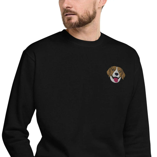 Beagle Unisex Dog Embroidery Premium Sweatshirt