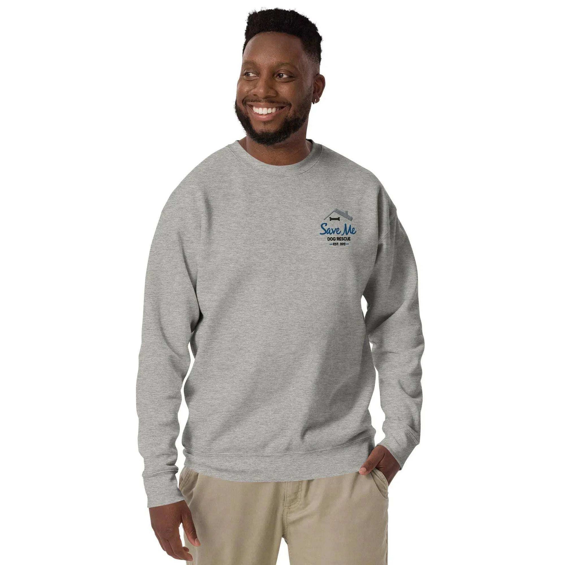 SaveMeDogRescue Unisex Premium Sweatshirt - Pawlogo