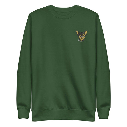 Chihuahua Dog Embroidery Premium Unisex Sweatshirt