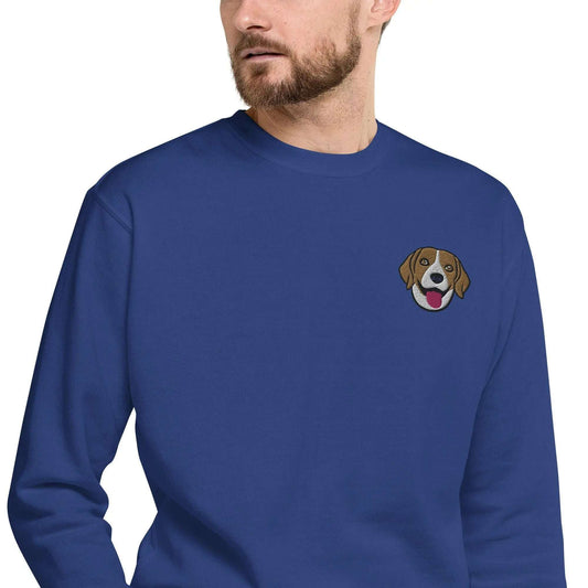 Beagle Unisex Dog Embroidery Premium Sweatshirt