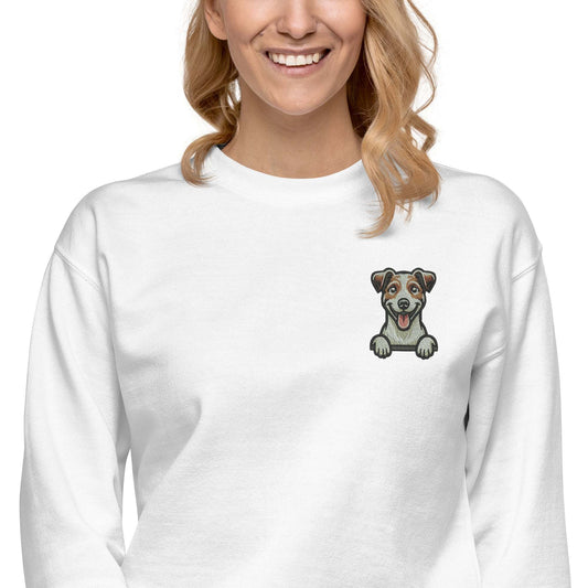 Jack Russell Dog Embroidery Premium Unisex Sweatshirt