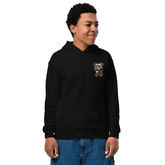 Pitbull Dog Embroidery Premium Youth Unisex Hoodie