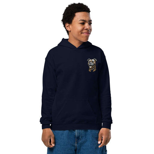 Pitbull Dog Embroidery Premium Youth Unisex Hoodie