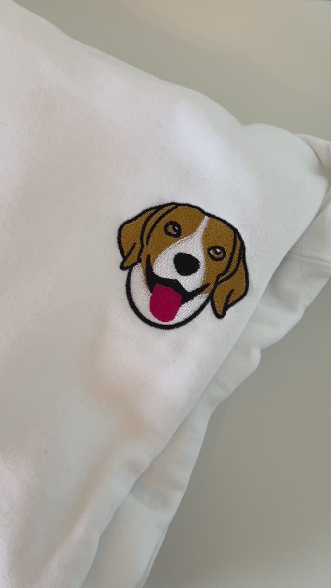 embroidered beagle hoodie