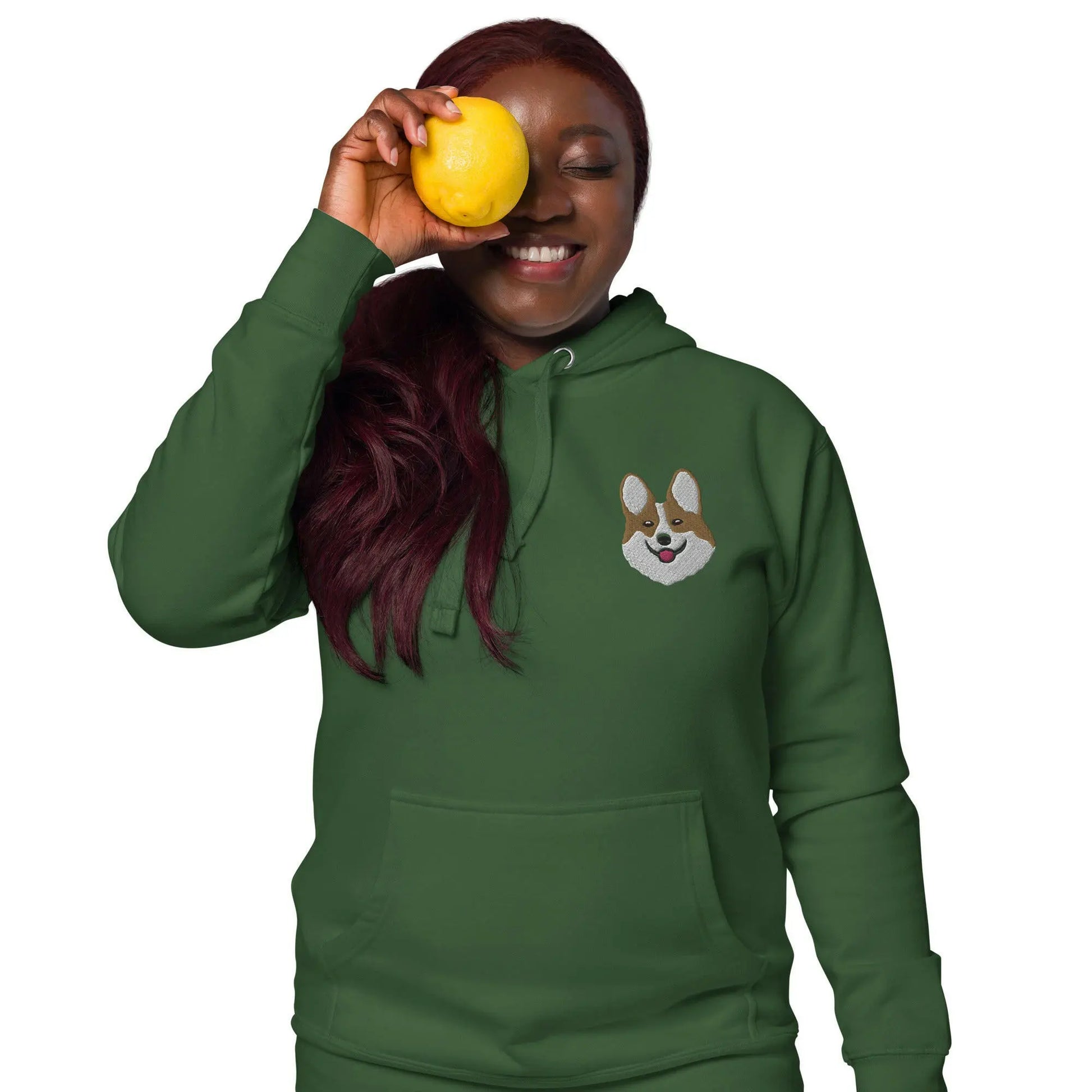 Corgi Premium Blend Heavy Unisex Hoodie.