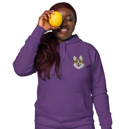 Corgi Premium Blend Heavy Unisex Hoodie.