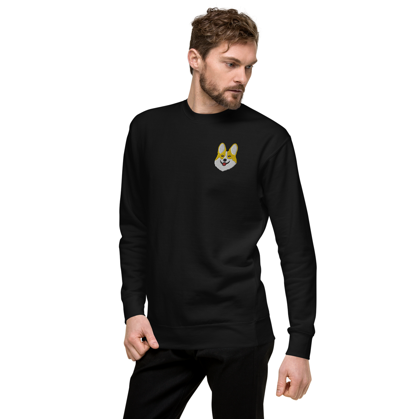 Corgi Smile Unisex Premium Sweatshirt.