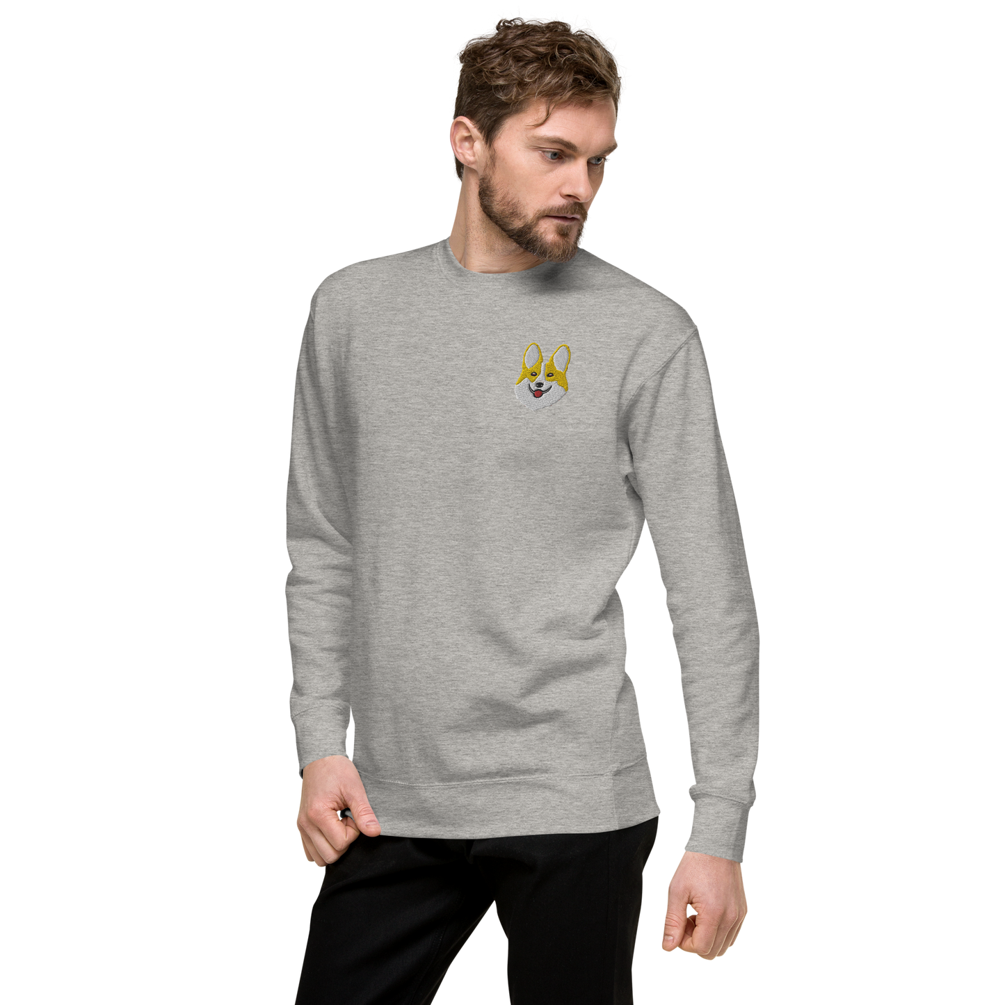 Corgi Smile Unisex Premium Sweatshirt.