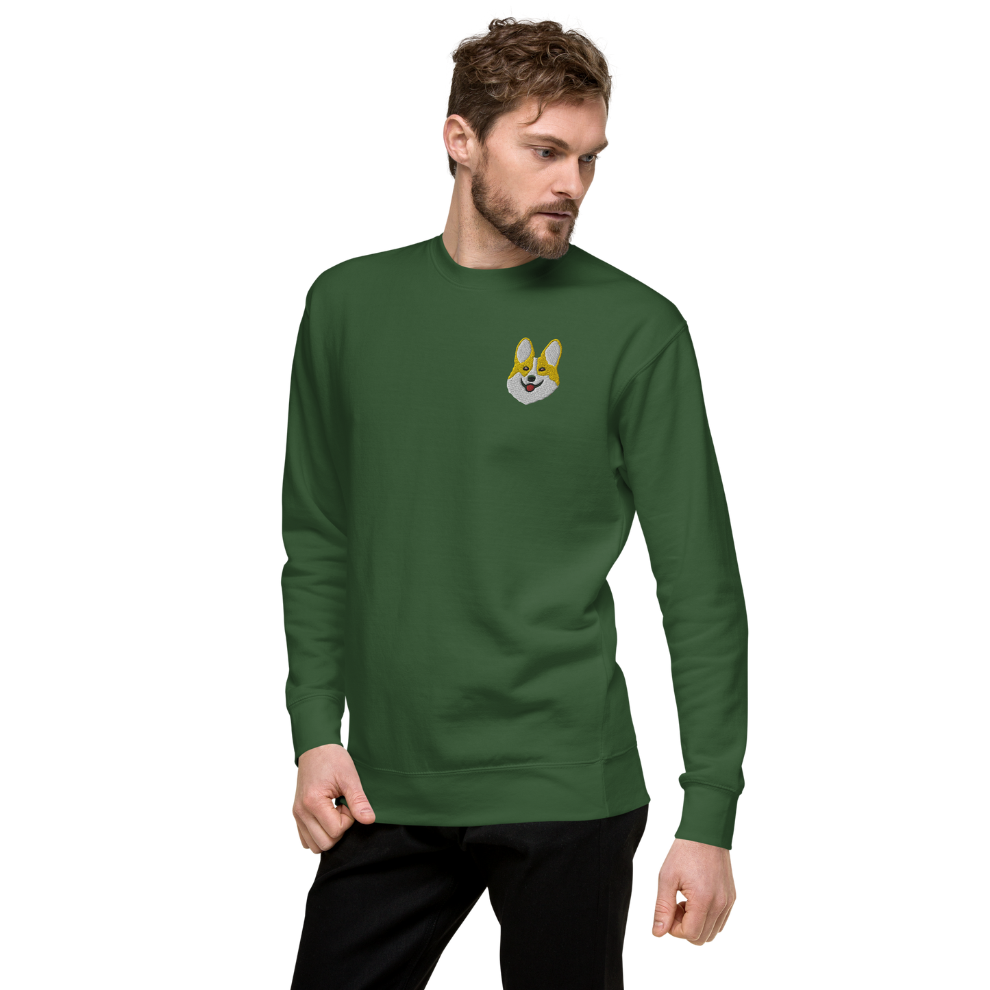 Corgi Smile Unisex Premium Sweatshirt.