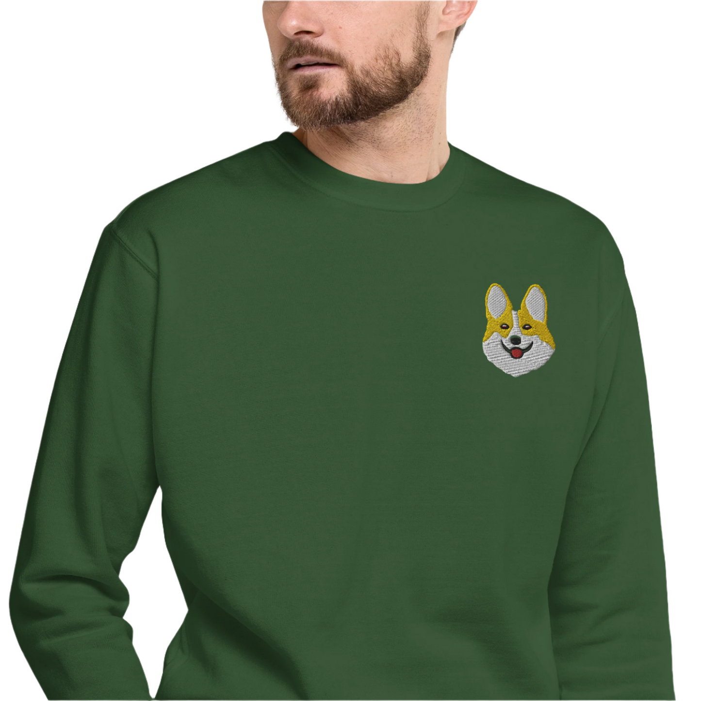 Corgi Smile Unisex Premium Sweatshirt.