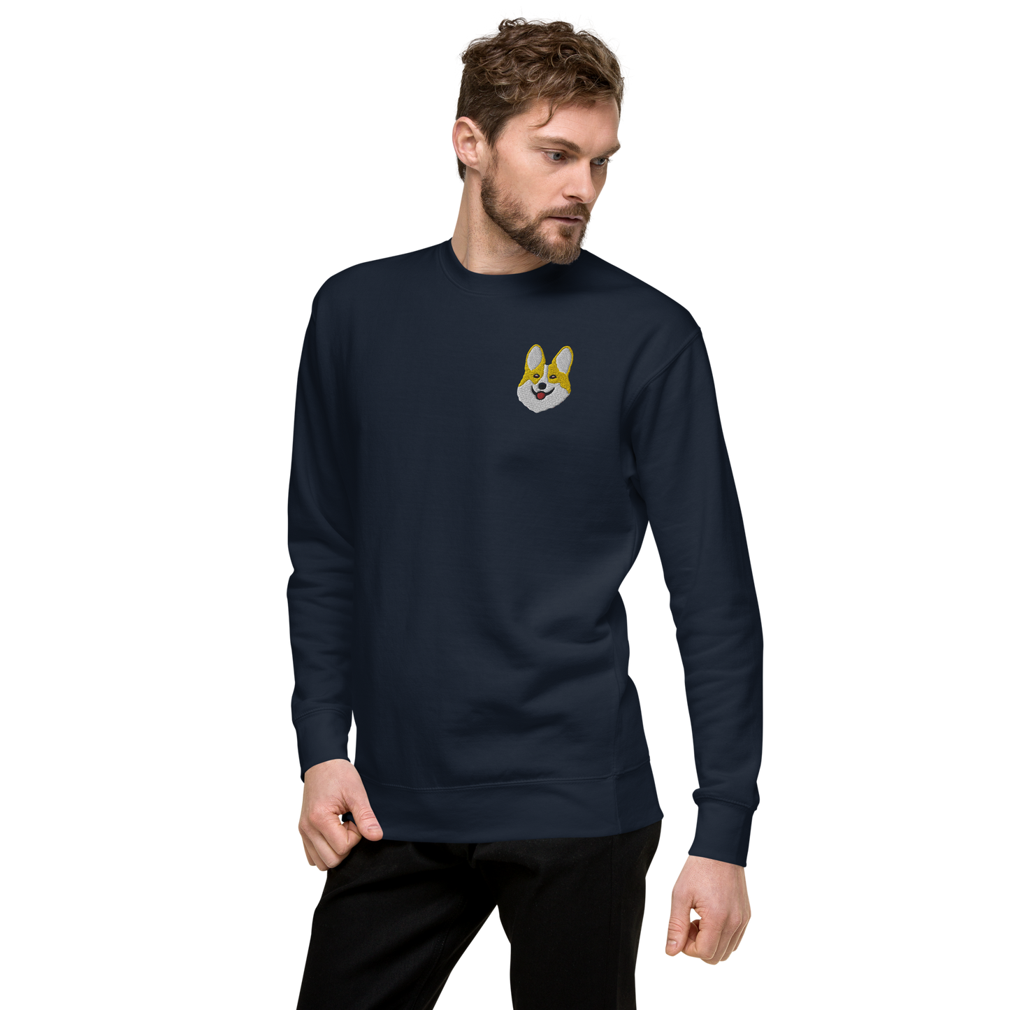 Corgi Smile Unisex Premium Sweatshirt.