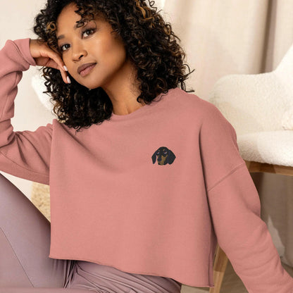 Dachshund Crop Premium Blend Sweatshirt.